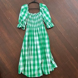 Red Dress Boutique Green Gingham Midi Dress